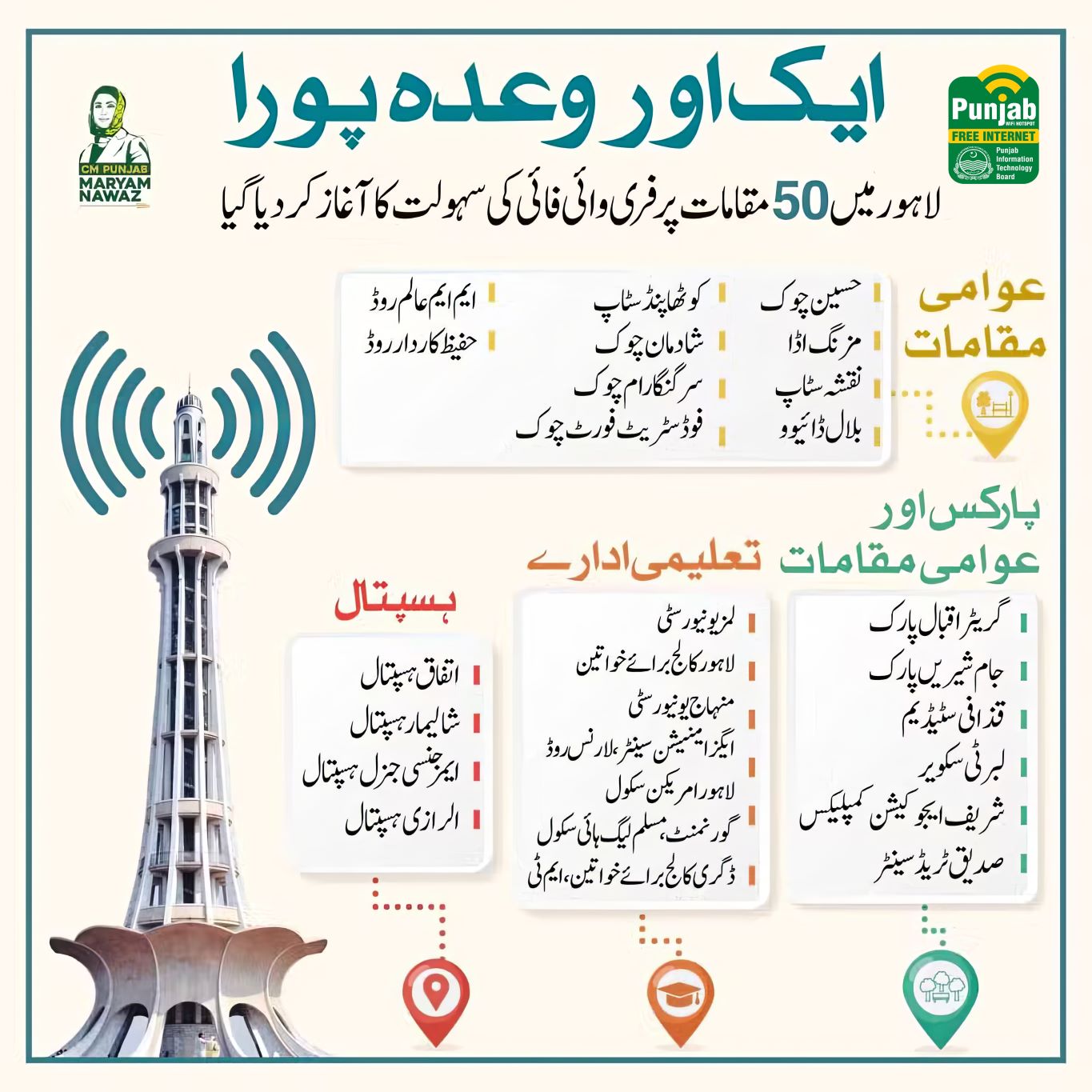 maryam nawaz launches free wifi in lahore enhancing connectivity across the city